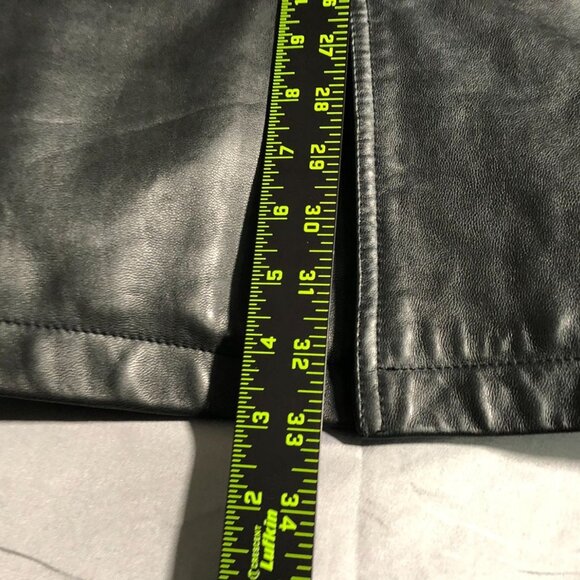 Banana Republic Mens Moto Leather Jacket Medium Black Quilted Button Up Collared - Picture 6 of 16